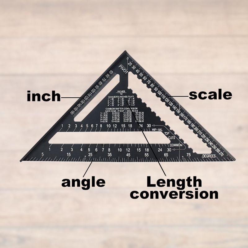 Regla Triangular Para Carpinteria de Aluminio