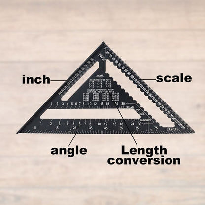 Regla Triangular Para Carpinteria de Aluminio